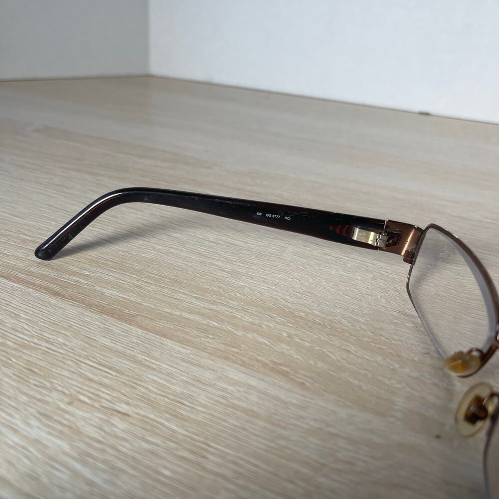 Gucci GG2777 CCI Eyeglasses Brown Glitter Rectangular 54-16-130 - Picture 4 of 9